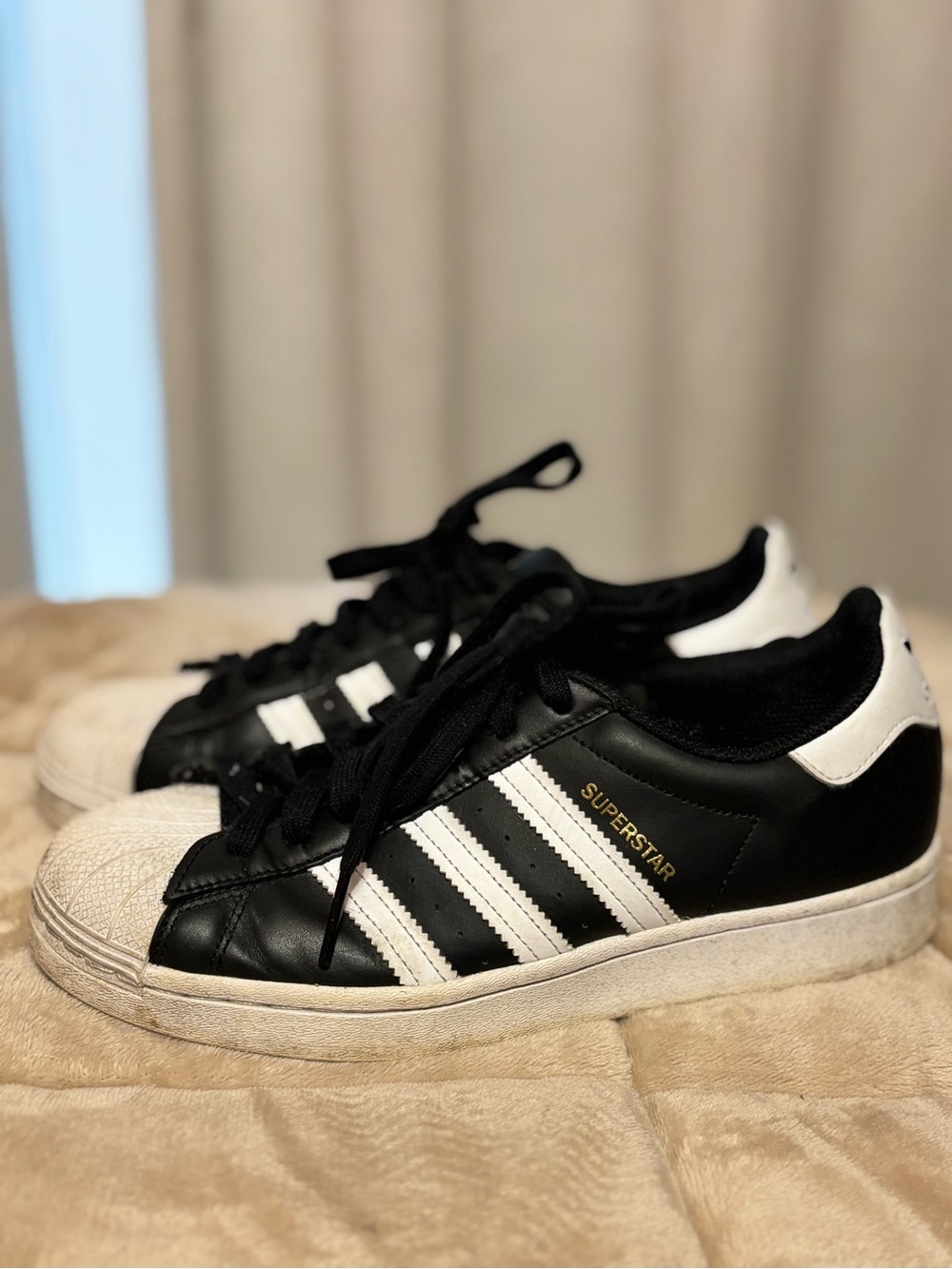 adidas White and Black Shoe Interior Label